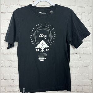 LRG Lifted Research‎ Group black short sleeve cotton Tee T-Shirt, sz S